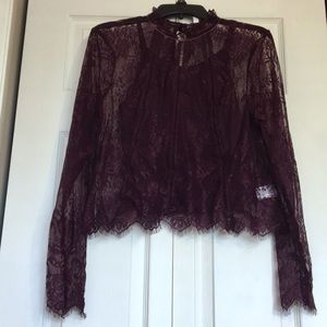 NWOT Lacy crop top from Xhilaration